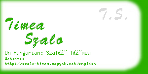 timea szalo business card